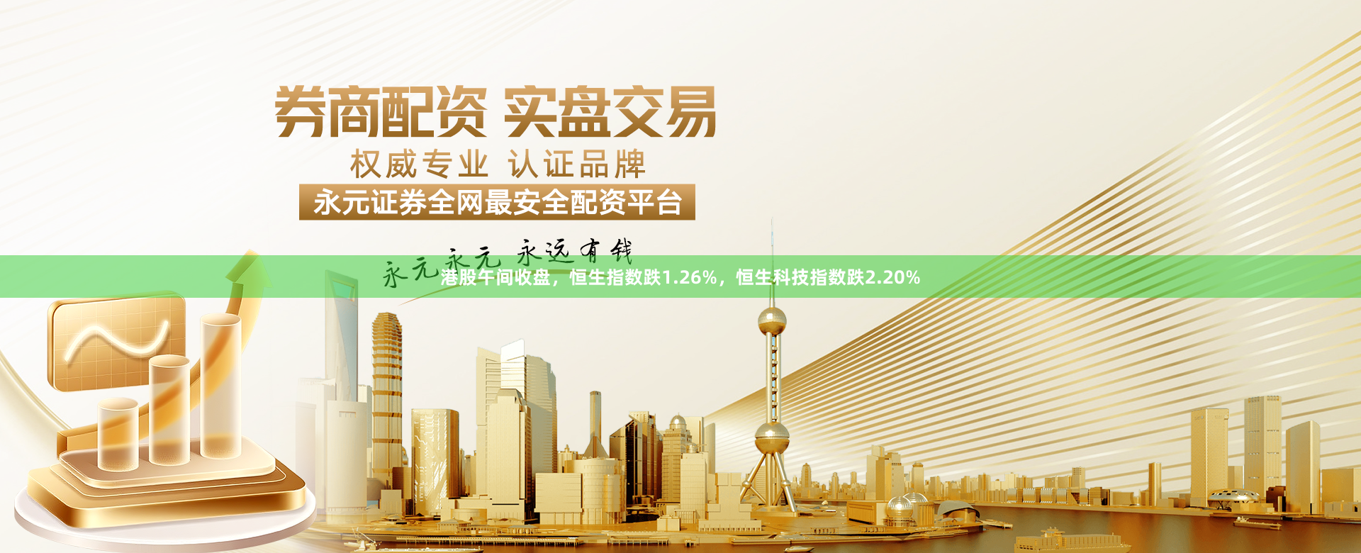 港股午间收盘,恒生指数跌1.26%,恒生科技指数跌2.20%